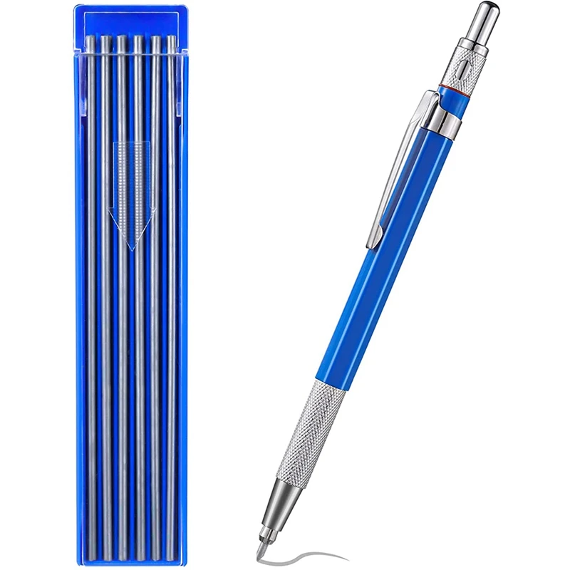 Mechanical Pencils Metal Marker With Builtin Sharpener For Pipe Fitter Welder Steel Construction Fabrication Woodworking