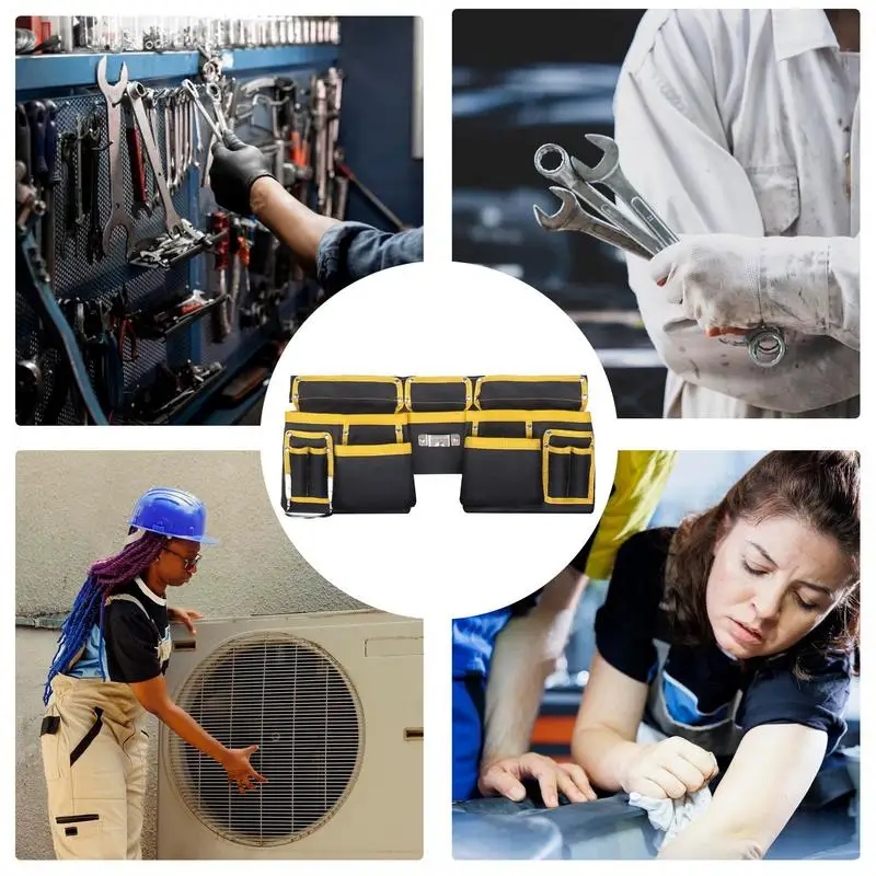 Belt Tool Bags Multi-Purpose Tool Holder Bag with Adjustable Belt Outdoor Tool Organizers to Improve Work Efficiency