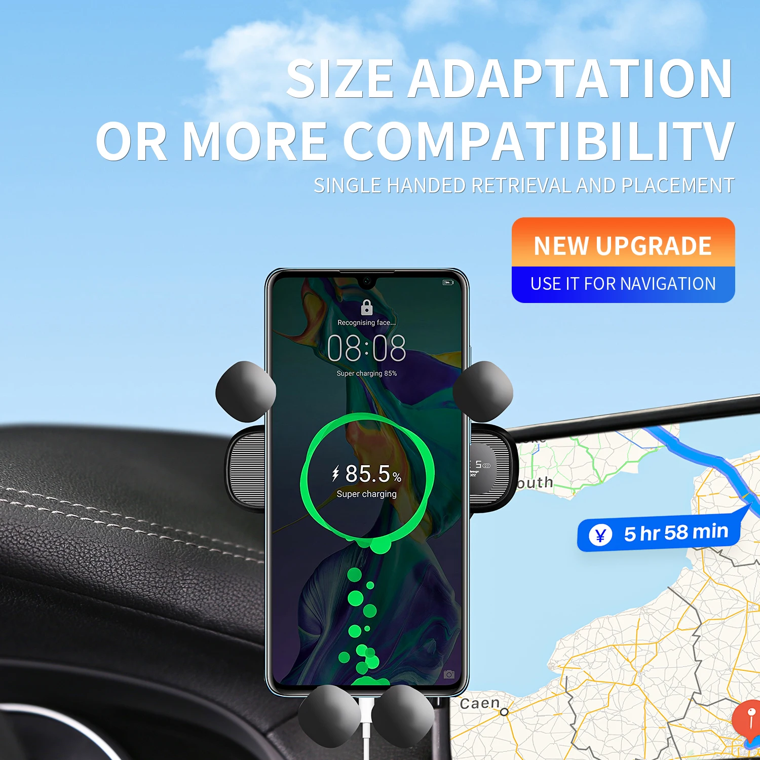 Car Phone Holder And Mount Base Designed To Fit Original Car Structure For Mercedes-Benz C218 CLS 350 400 63 AMG 2012-2017 view 5