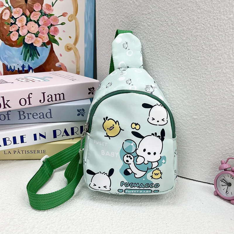 Bolso de pecho de dibujos animados Kuromi para niños, bolsa de cintura bonita para niños, nuevo