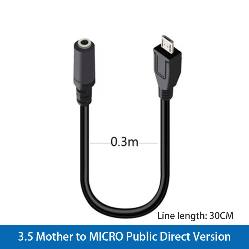 

90 Degree Bend Micro USB to 3.5 Audio Adapter Cable V8 Android To 3.5mm Female Phone Headphone MICRO Male Straight Adapter Cable