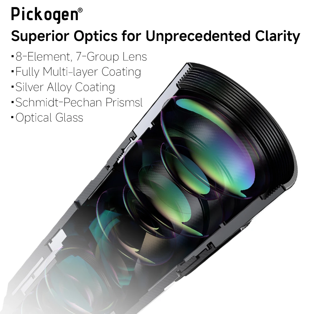 PICKOGEN Zoom Lens 18x-50x Telephoto Telescope Lenses Universal High Power Tele for Bird-watching Camping iPhone Android Phones