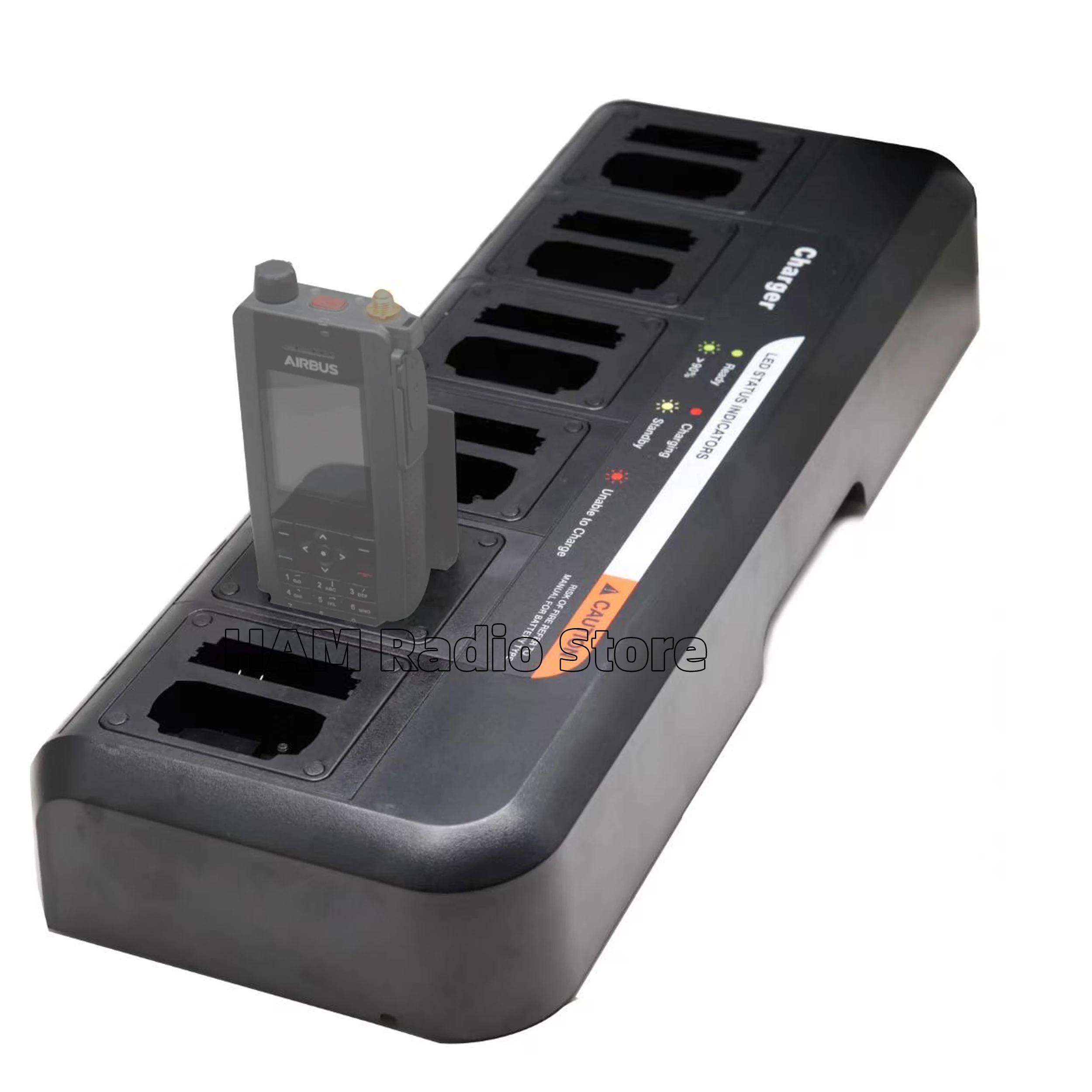 Pengisi Daya Enam Jalur 6-Kantong Pengisi Daya Multi-Unit untuk Radio Dua Arah Airbus EADS Cassidian TH1N Walkie Talkie EADS TH1N Pengisi Daya Enam Jalur