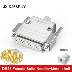 Metal DB25 Connector Soldering Male Female 25 Pin Connectors Industrial Gold-plated Needle 25P Plug for Communication Converter