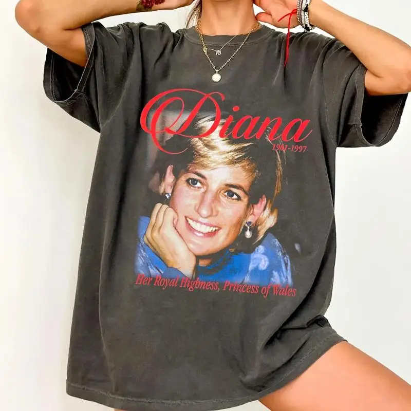 Camiseta Diana Princesa de Gales _ Homenaje Real Vintage