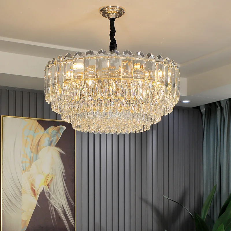 Plafonnier LED en cristal au design post-moderne, éclairage d'intérieur, luminaire décoratif de plafond, idéal pour un salon, une salle à manger ou une chambre à coucher, produit de luxe