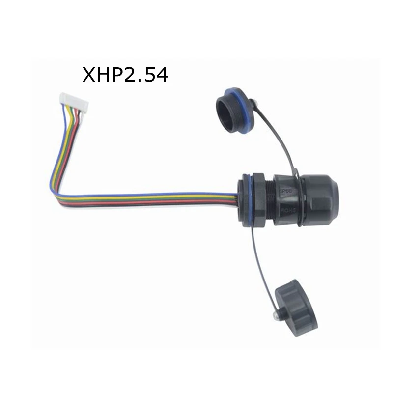 XHP2.54 RJ11 Konektor Tahan Air RJ 11 M20 6P6C Kabel Ekstensi Saluran Telepon 4 6 Core Un Lurus-melalui Kepala Extender