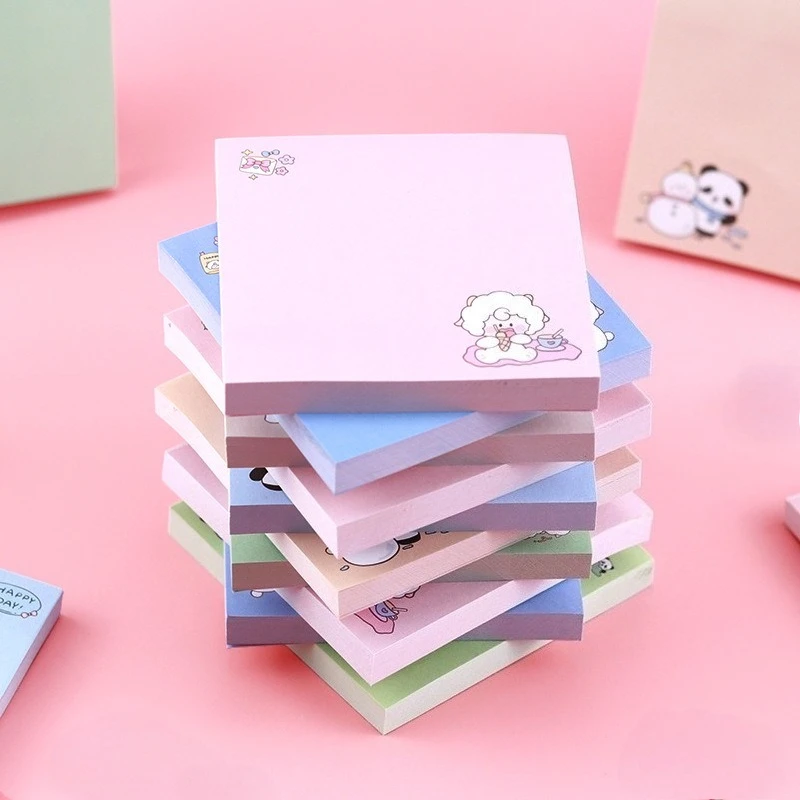 80sheets Cartoon Posted It Memo Sticky Cute Sheep Panda Notes Pads Posits Stationery Stickers Notebook Planner Message Sticker