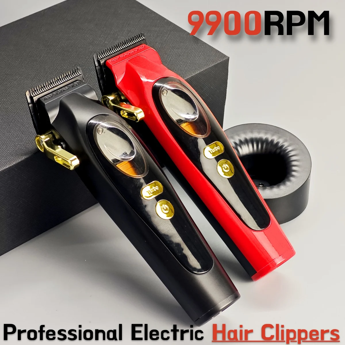 ماكينة قص الشعر الكهربائية الاحترافية BRD 2035 محل حلاقة 9000 دورة في الدقيقة محرك مغناطيسي DLC شفرة تتلاشى مع قاعدة ماكينة تشذيب الشعر للرجال