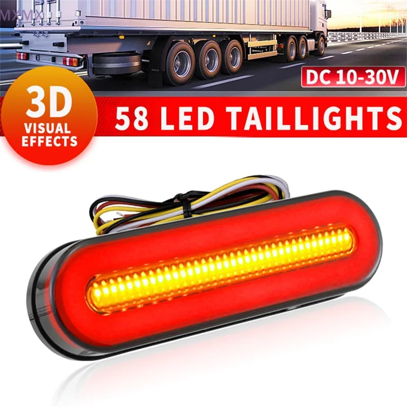 

1x LED Brake Tail Turn Lights 10-30V LED Tail & Brake Light Flowing Turn Signals Lights For Truck Trailer ATV UTV Car Lighting