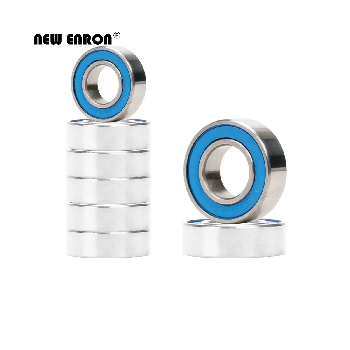 NEW ENRON 8Pcs Ball Bearing KIT Metric Blue Rubber Sealed on Two Sides For Axial SCX10 AXLE AXA1221 AXA1230 52100 Chrome Steel