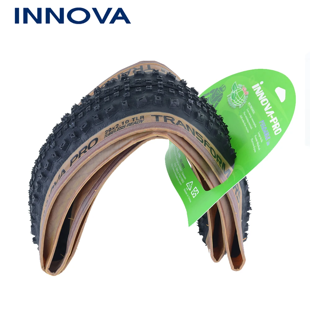 INNOVA 27.5 29x2.10 TRANSFORMERS Tubeless Yellow Edge Folding Tire for Road Gravel XC Tracks MTB Off-Road Bicycle Cycling Parts