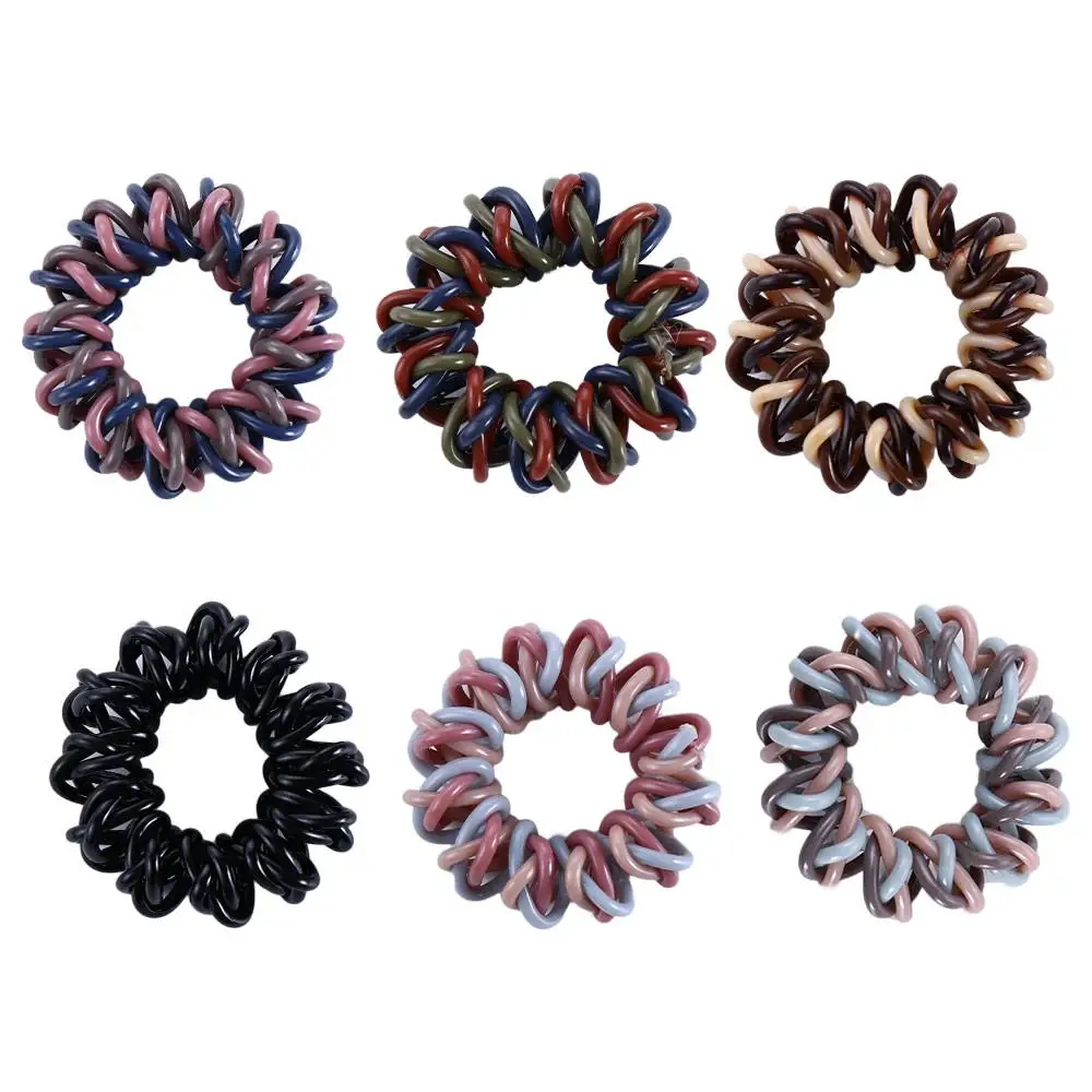 Rubber Band Girls Morandi Color Female Hair Accessories Korean Style Hair Rope Telephone Wire Hair Ring Braided Head Rope