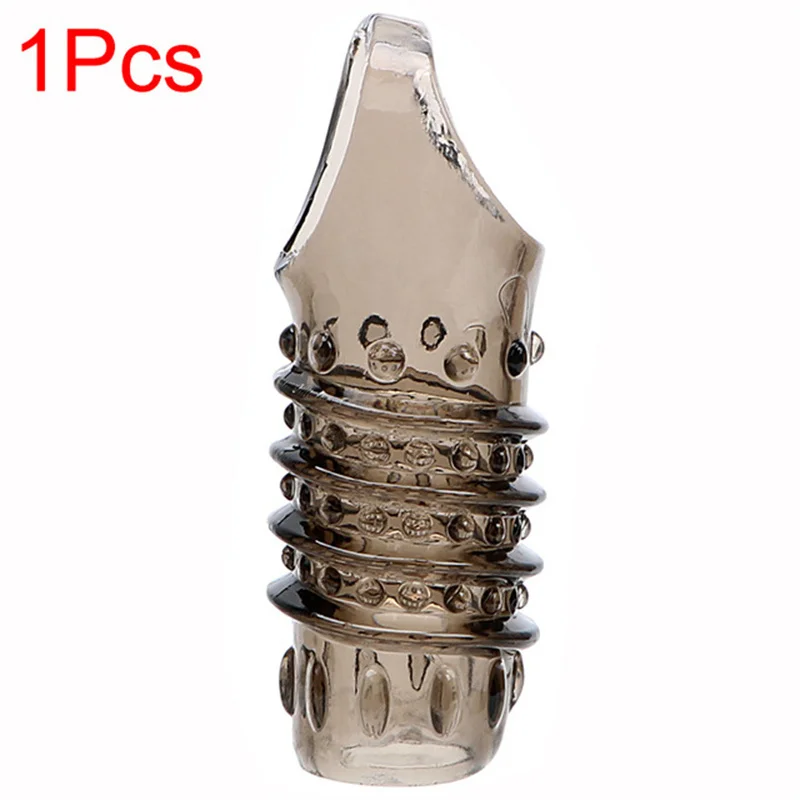 Penis Sleeve Delayed Ejaculation Cock Ring Penis Enlargement Flexible Glans Reusable Condom Silicone Sleeve Sex Toys For Men