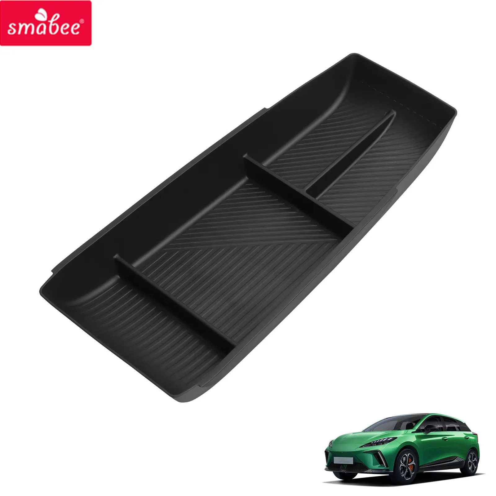 Smabee for MG4 / MG4 EV URBAN 2025 2026 TPECenter Console Lower Storage Tray Insert Anti-slip Car Interior Accessories Black