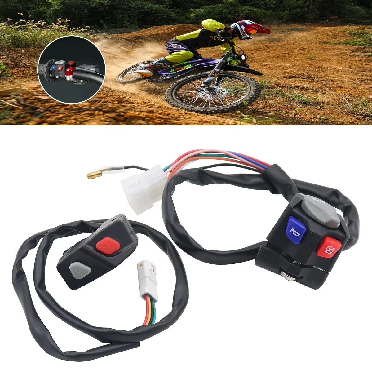 

For KTM EXC XC Motorcycle Headlight Horn Kill Start Switch XCW EXCF SX SXF 125 150 200 250 350 450 500 For Husqvarna TE FE TX FX