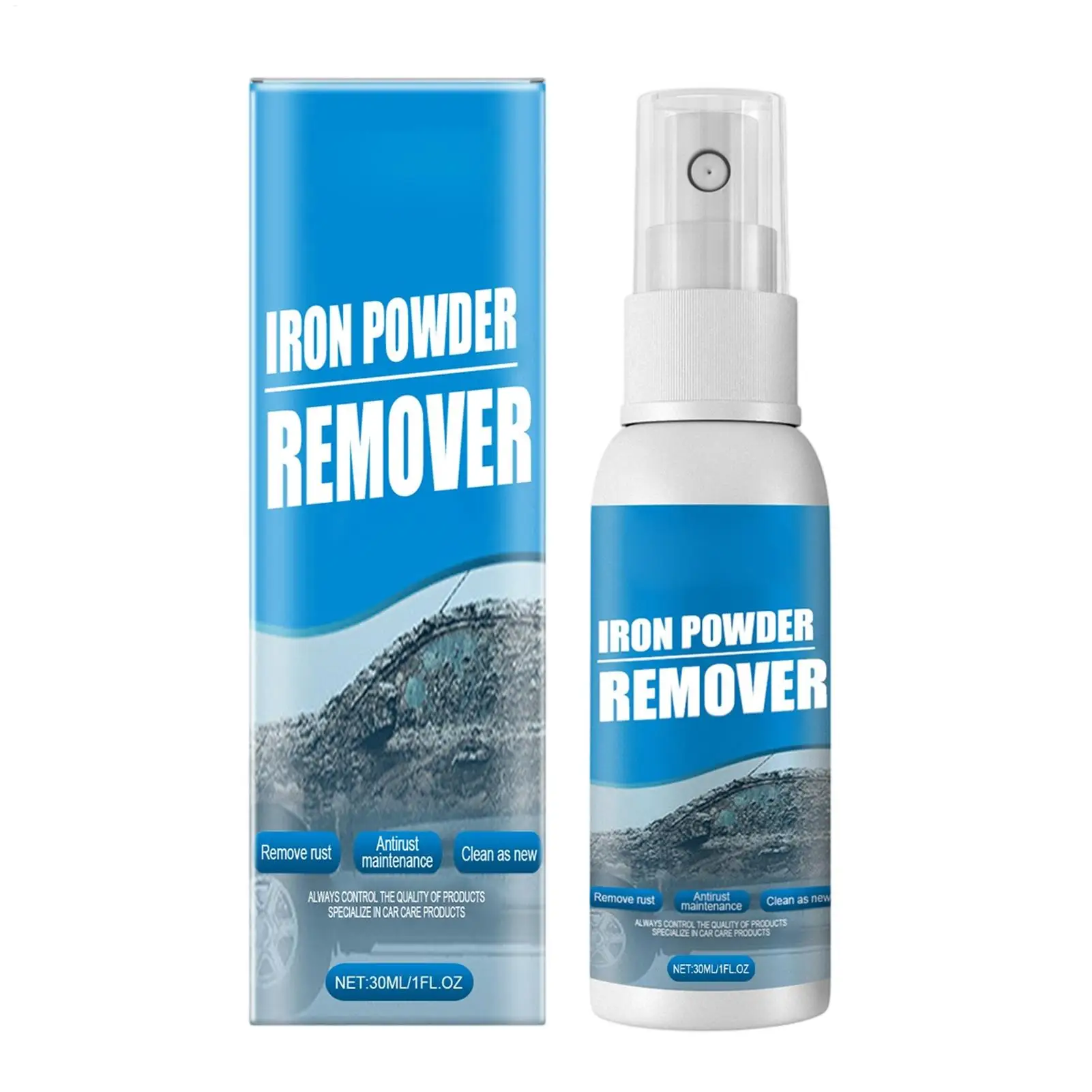 Rust Remover for Car 30ml Protective Fast Acting Stain Removal Tire Iron Powder Remover for Auto Wheel Car Tire Trailer Pickup