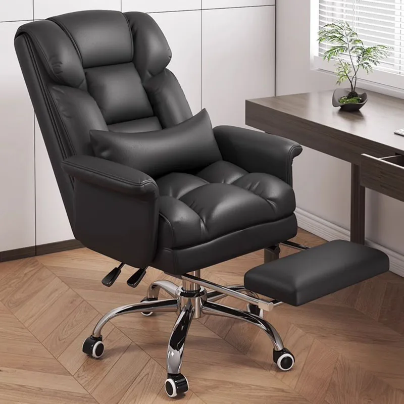 

Rotating Executive Office Chair Black Nordic Design Comfy Ergonomic Chair Leather High Back Chaise De Bureaux Office Furniture