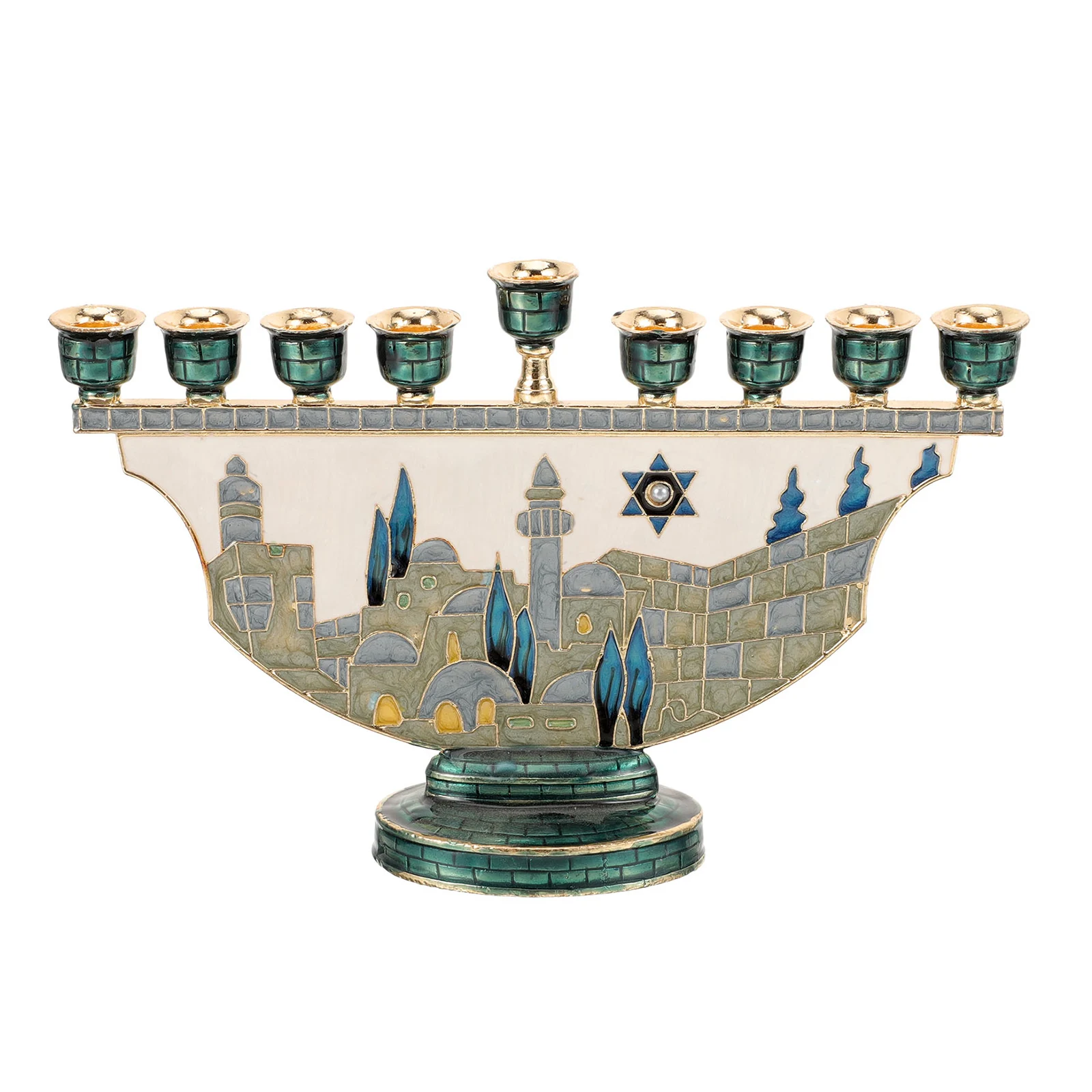 9 فرع شمعة حامل ل Hanukkah Menorah الشمعدان 9 رئيس الشمعدان حامل لعيد الميلاد حفل زفاف الاحتفال ديكور #4