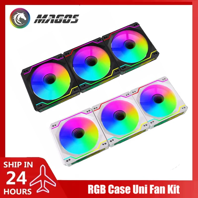 

12cm PC Cabinet Uni Fan Kit ARGB Caseless,Computer Case 120mm Ultra-Silent Assemble Friendly,Forward Or Reverse Leaf Triple Pack