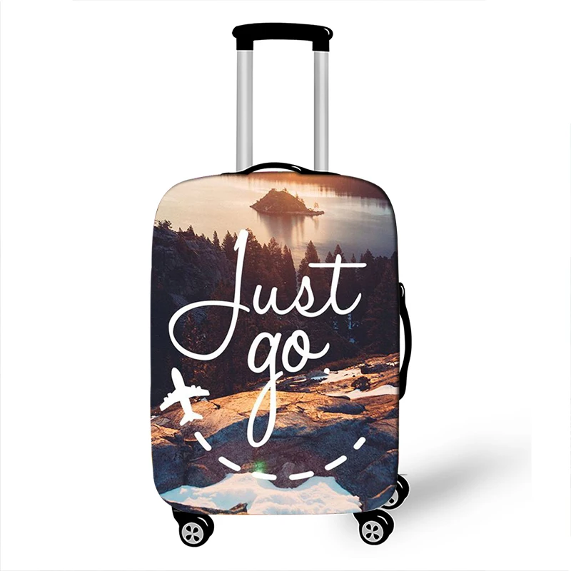 3D Praia Tropical Imprimir Bagagem Capa, Mala Cobre, Mala De Viagem Elástica, Estojo Protetor, Estilo De Férias, Trolley