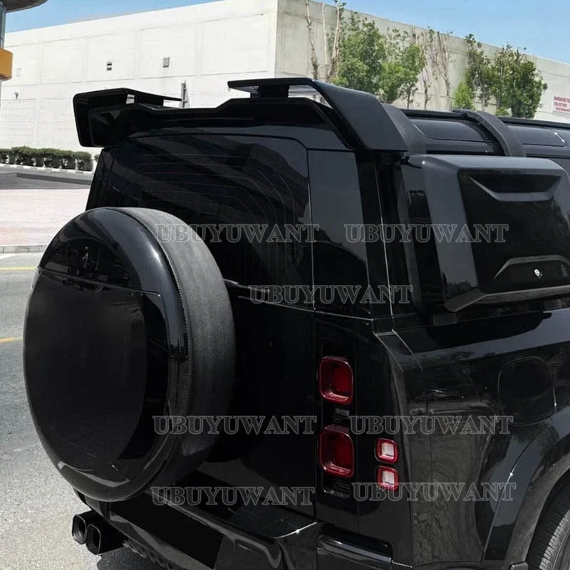 For Land Rover Defender 2020 2021 2022 2023 2024+ High Quality ABS Black Rear Trunk Lip Roof Spoiler Splitter Top Wing