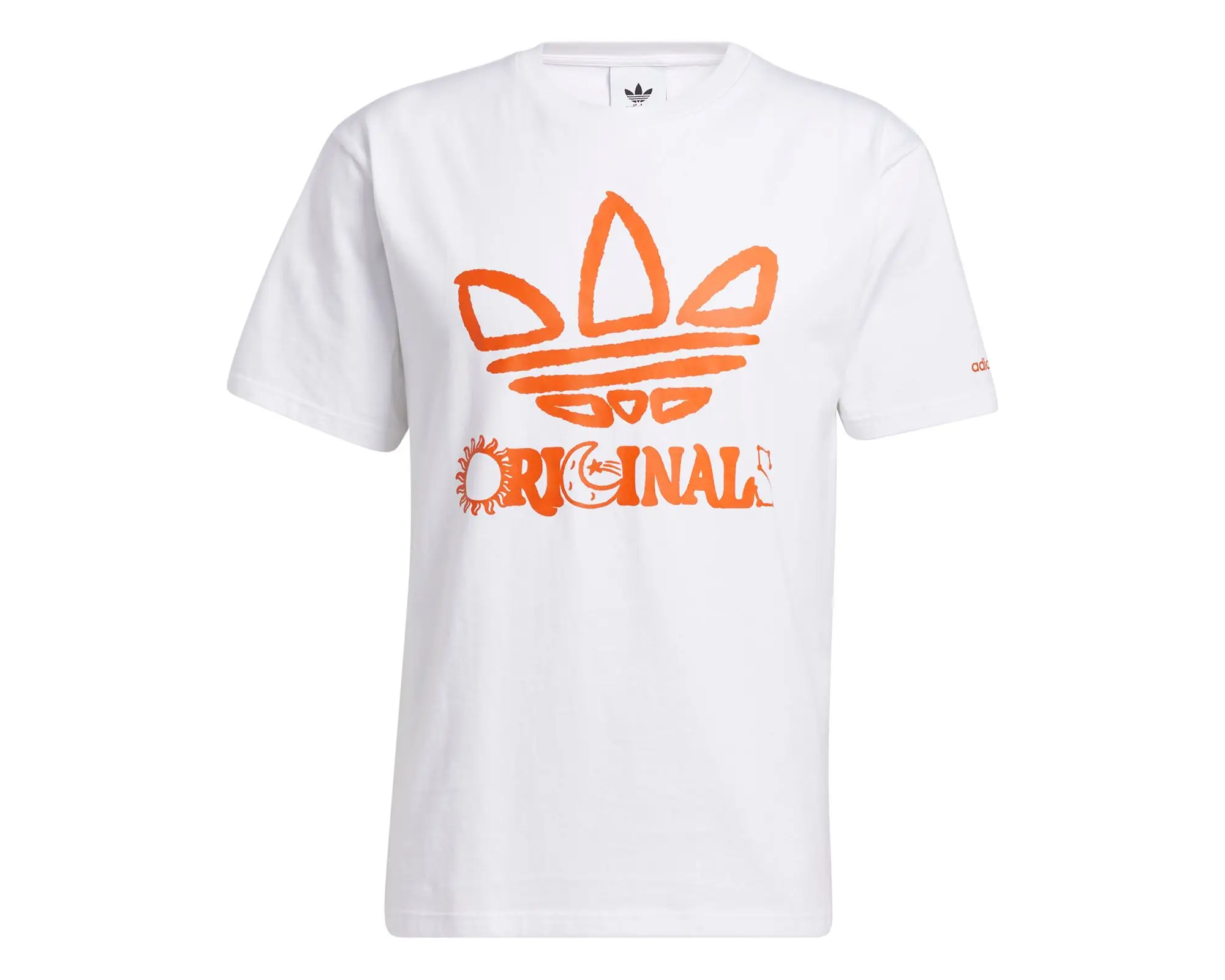 Adidas-Camiseta de uso diario Original para hombre, ropa deportiva de Color blanco para caminar, entrenamiento deportivo diario, trekking