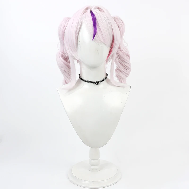 Virtual YouTube Vtuber Maria Marionette Cosplay Wig Halloween Carnival Party Props Synthetic Hair Heat Resistant Fiber + Wig Cap
