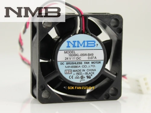 

Original For NMB 1606KL-05W-B49 4CM 40mm 4015 DC 24V 0.07A server inverter cooling fan