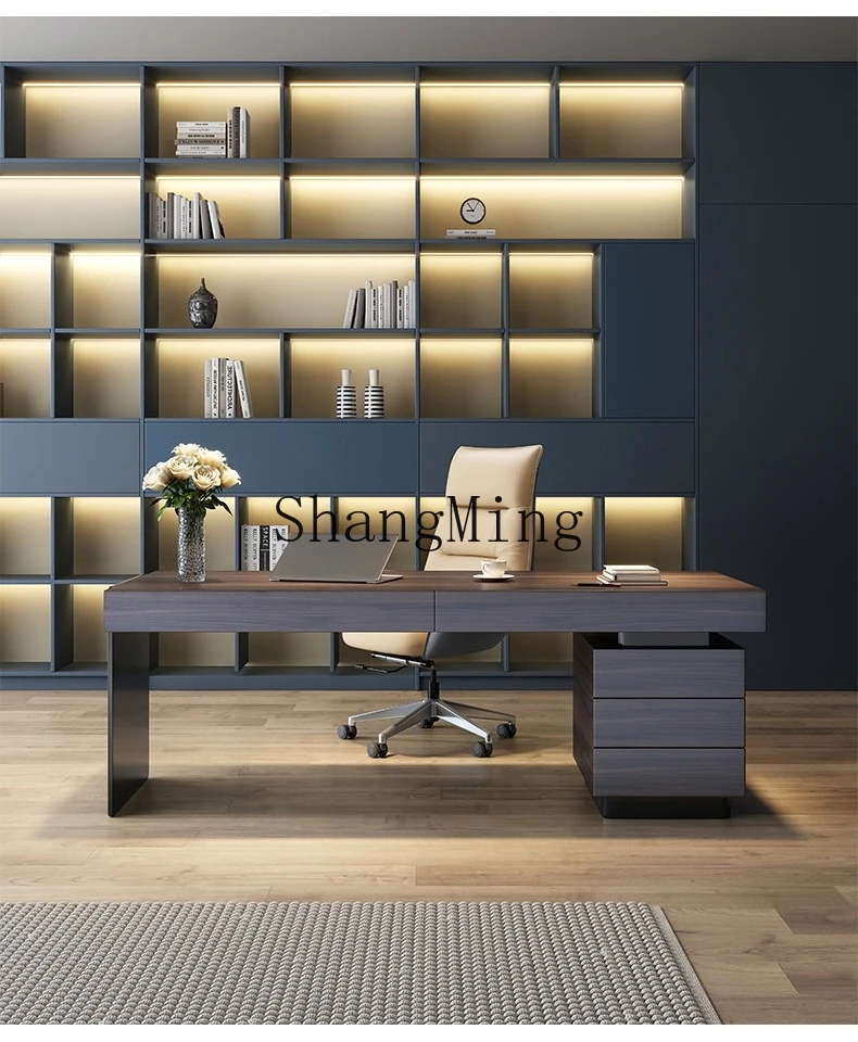 SM hogar ligero de lujo moderno simple sala de estar escritorio de ordenador de estudio de alta gama escritorio minimalista