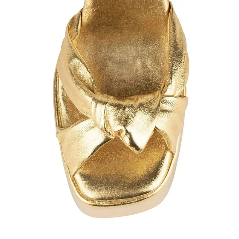 Women 12/14cm high heel sandals satin print sandals Gold Pink square head T-platform sandals solid color brand shoes 20 colors