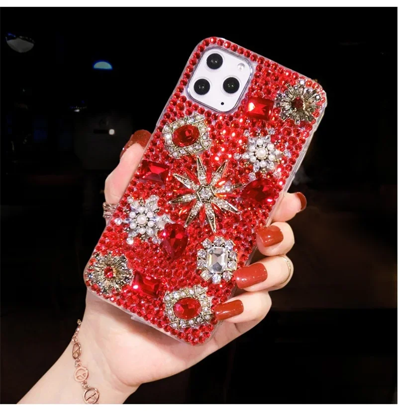 Luxury Glitter Rhinestone Cover for Xiaomi Redmi, 9A, 9C, 9 Pro, Note10S, Note11 Pro, 12Pro, Crystal Bling Diamond Phone Case