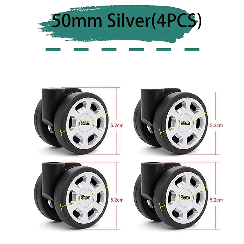 Suitable For Rimowa 50mm Silent Wheel Universal Wheel Rimowa Luggage Luggage Repair Travel Accessories Wheels  Smooth Effort