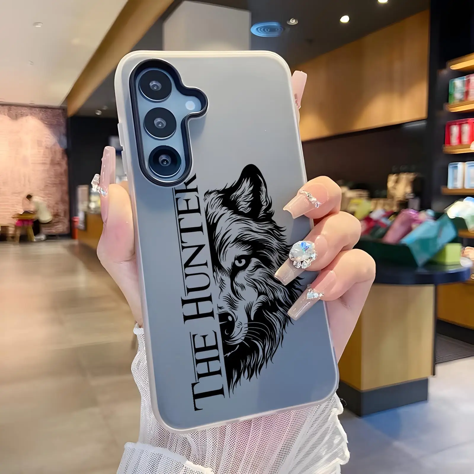 Phone Case Candy Jelly 2 in 1 Hard Phone Case For Samsung A57 A56 A37 A27 A17 A36 A26 A55 A35 Wolf Head Hunter Style