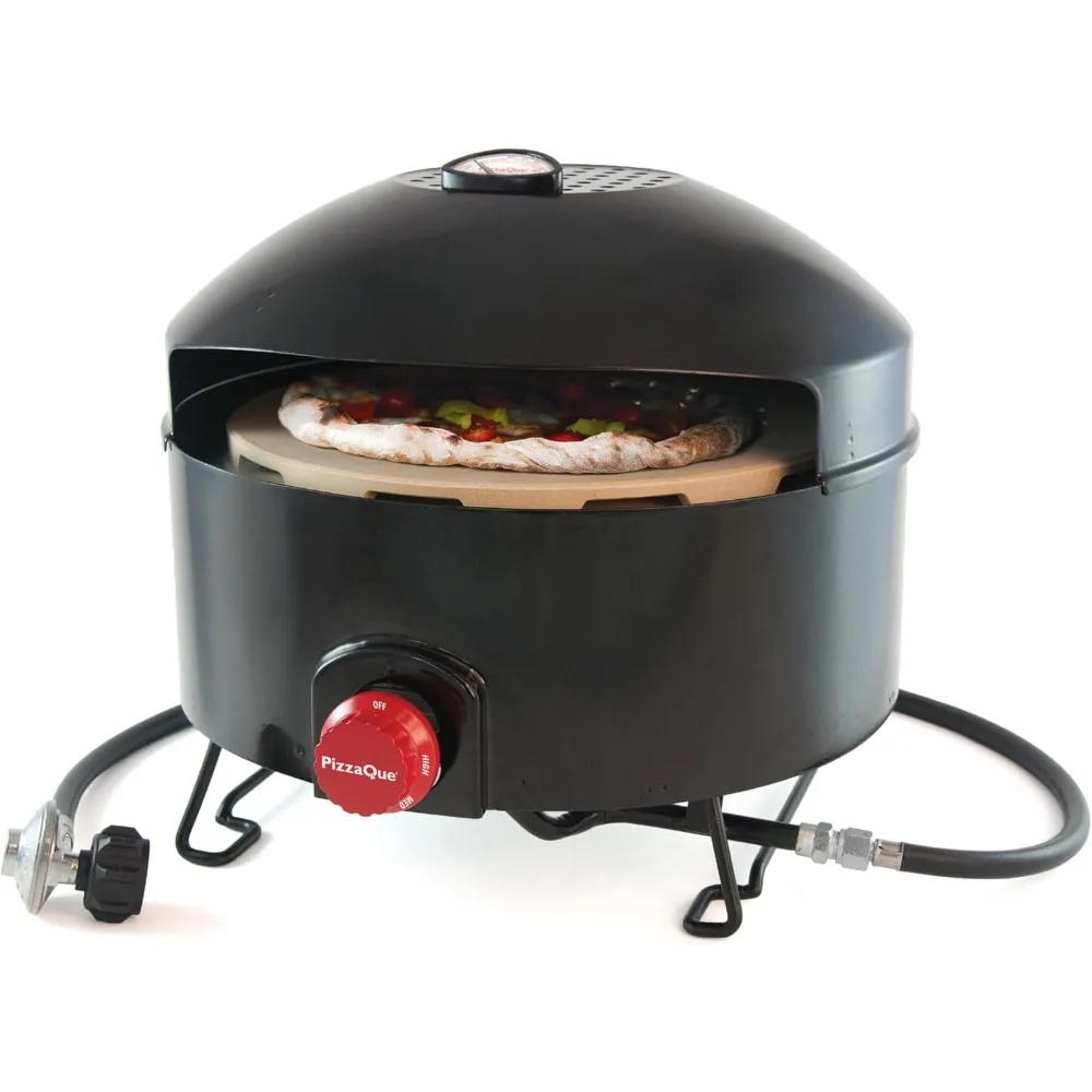 PizzaQue, Portable Outdoor Pizza Oven, Heats Up To 700°F Cooks Pizza In 6 Minutes, 14” ThermaBond Stone, Restaurant