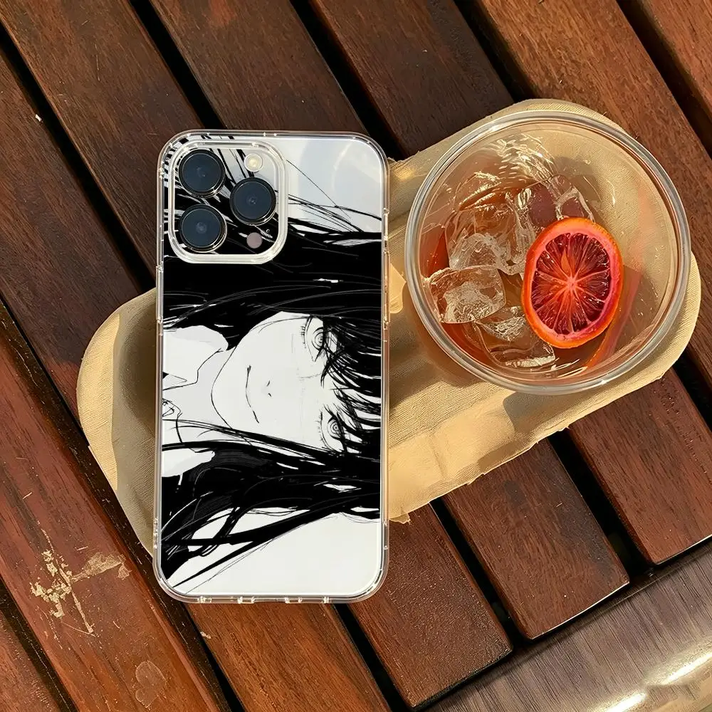 Funda Transparente para Teléfono con Diseño de Makima de Chainsaw Man, para iPhone 16 15 14 13 12 11 Pro Max XR Plus
