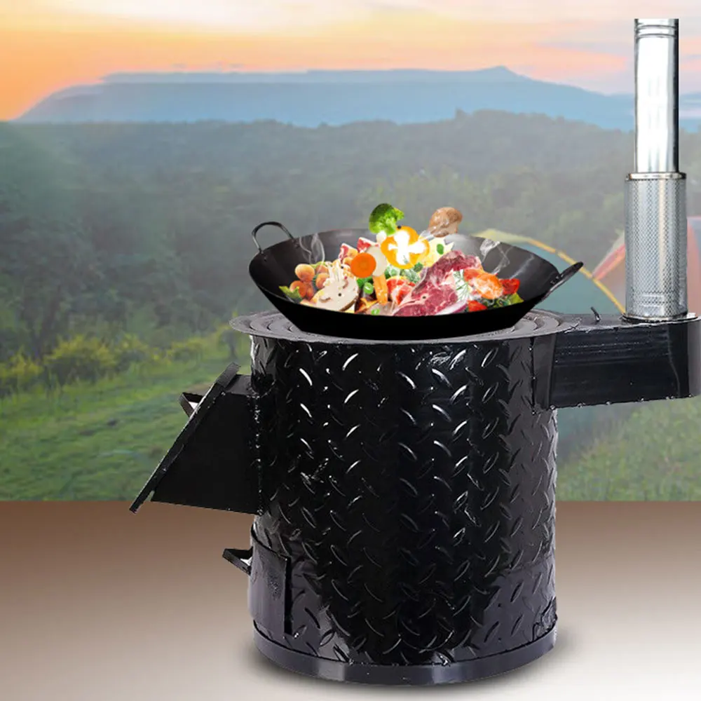 40cm Firewood Stove Household Smokeless Firewood Stove Mobile Large Pot Outdoor Cooktop cocina de gas portatil