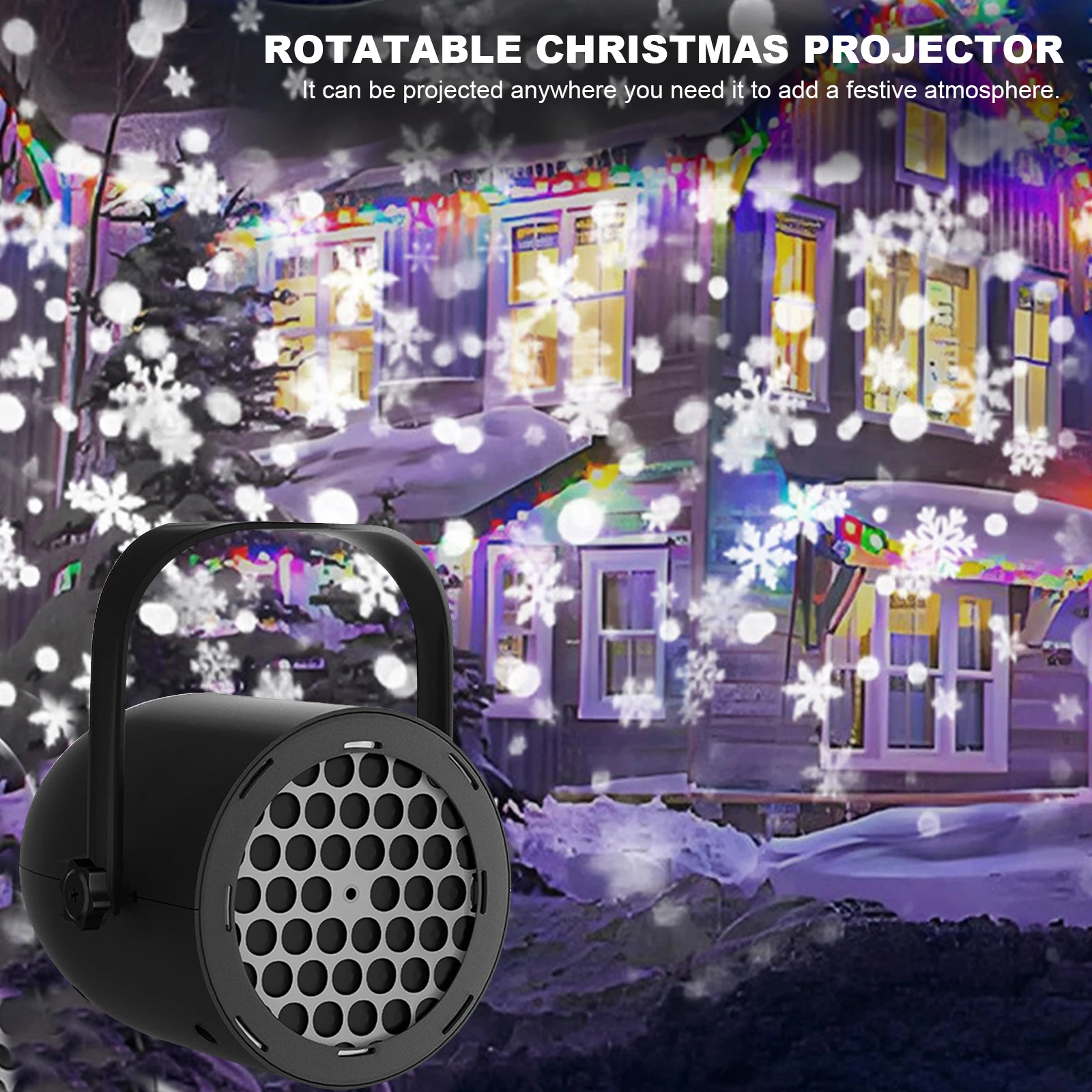 أضواء جهاز عرض عيد الميلاد LED أضواء تساقط الثلوج عيد الميلاد أضواء الإسقاط ندفة الثلج لأضواء زينة عيد الميلاد #4