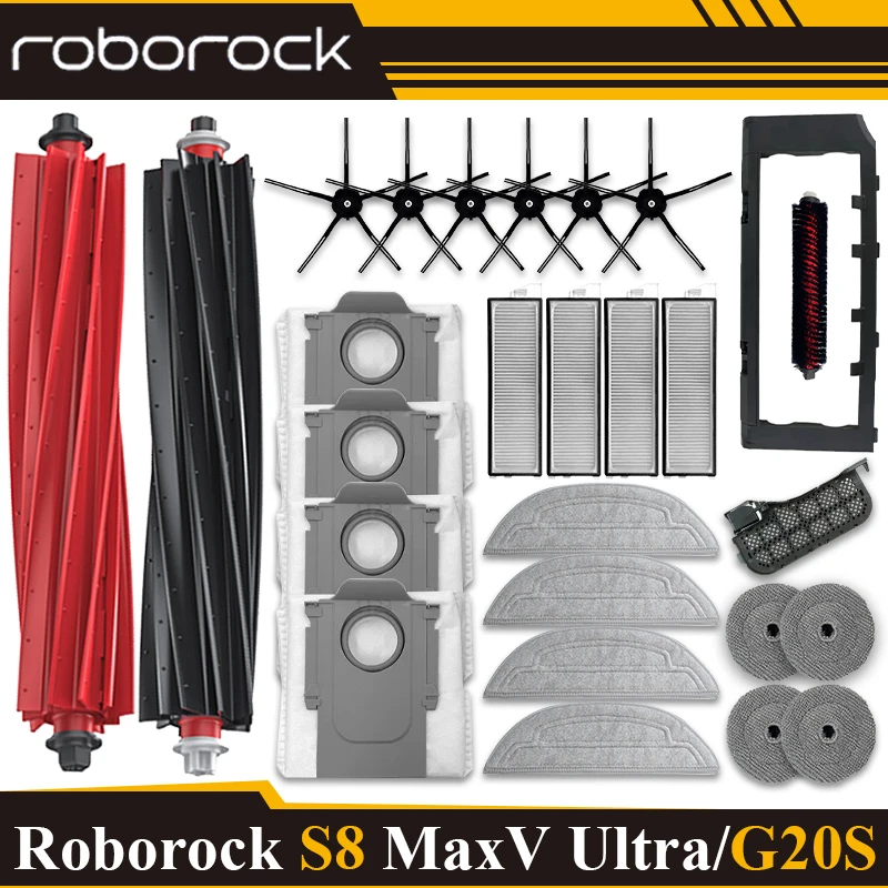 Voor Roborock S8 Maxv Ultra Robot Vacuüm Reserve Accessoires Belangrijkste Zijborstels Dweil Doekjes Hepa Filters Vervangende Onderdelen Stofzakken