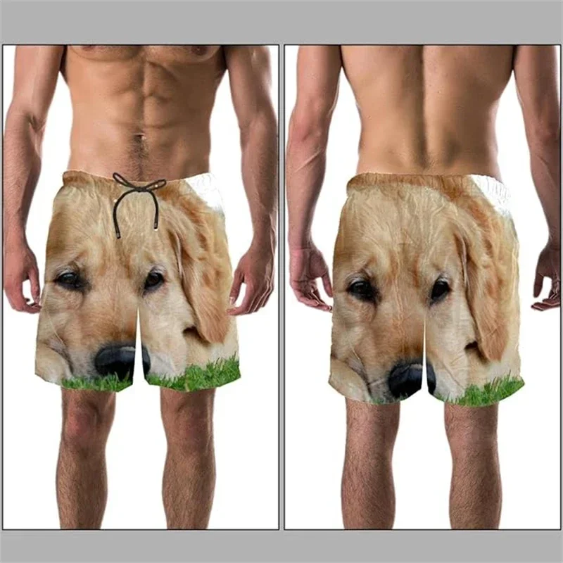 Lustige Haustier-Hundeshorts, coole 3D-Druck-Herrenshorts, süße Tier-Shorts für den Sommer, zum Spazierengehen, als Schlafanzug, lässige Mode, Strandshorts – Detail 6