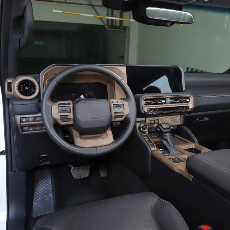 

Для Toyota Land Cruiser Prado 250 LC250 2024-25 ABS груша под дерево зерно автомобиля центральная панель управления воротами внутренний комплект автомобильные аксессуары