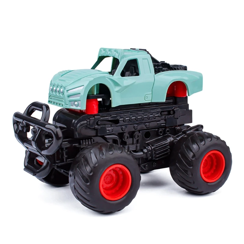 Friction Powered Monsters Trucks for Boys Push and Go Car Vehicles Inertia-Stunt Bounce Deformation Car for Kids