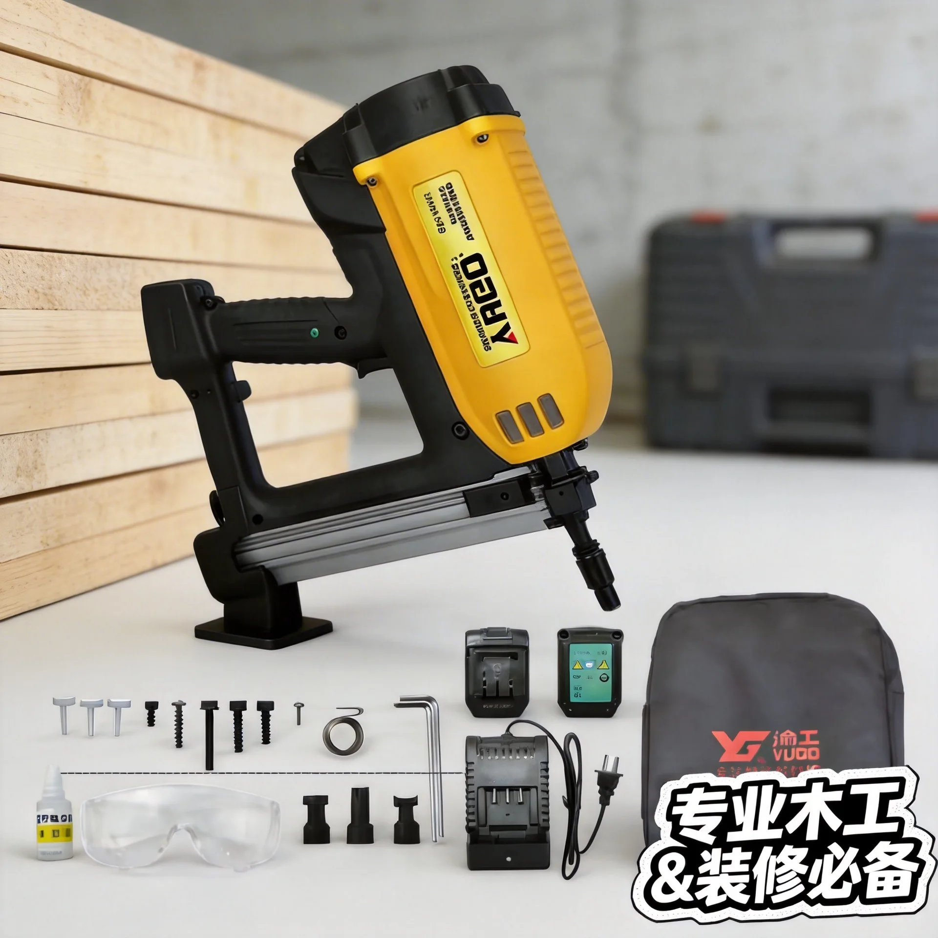 Nail gun pneumatic straight nail cement steel nail woodworking decoration multi-function