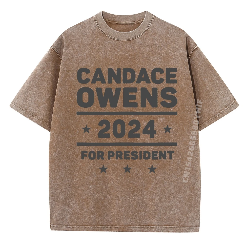

Vote Candace Owens For President Tops Tees Outdoor Graphic Tees Retro Washed T Shirts Special T-shirts