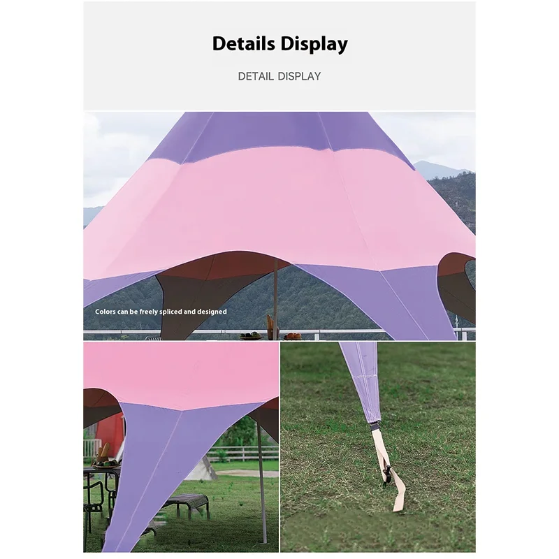 Custom Inflatable Waterproof Polyester Star Shade Tent Outdoor Double Star Tent Birthday Parties Special Celebrations Decoration
