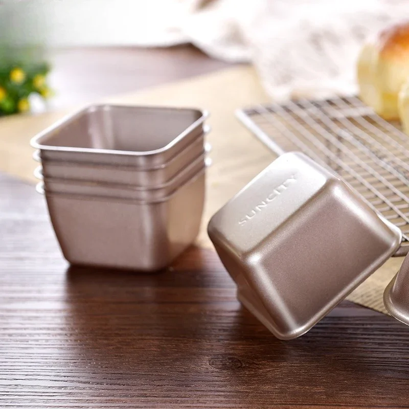 Small Size Toast Baking Mold Dessert Tools Simple Carbon Steel Non Stick Cake Baking Tray Square Mould Resistant To Deformation
