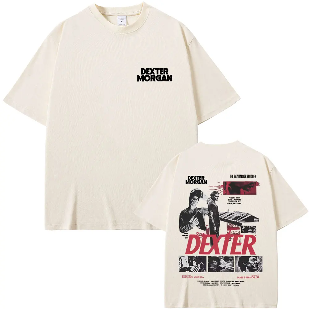 Dexter Morgan The Bay Harbour Butcher T-shirts Men Women Clothing Casual Cotton Vintage T Shirts Male Hip Hop Oversized T-shirt