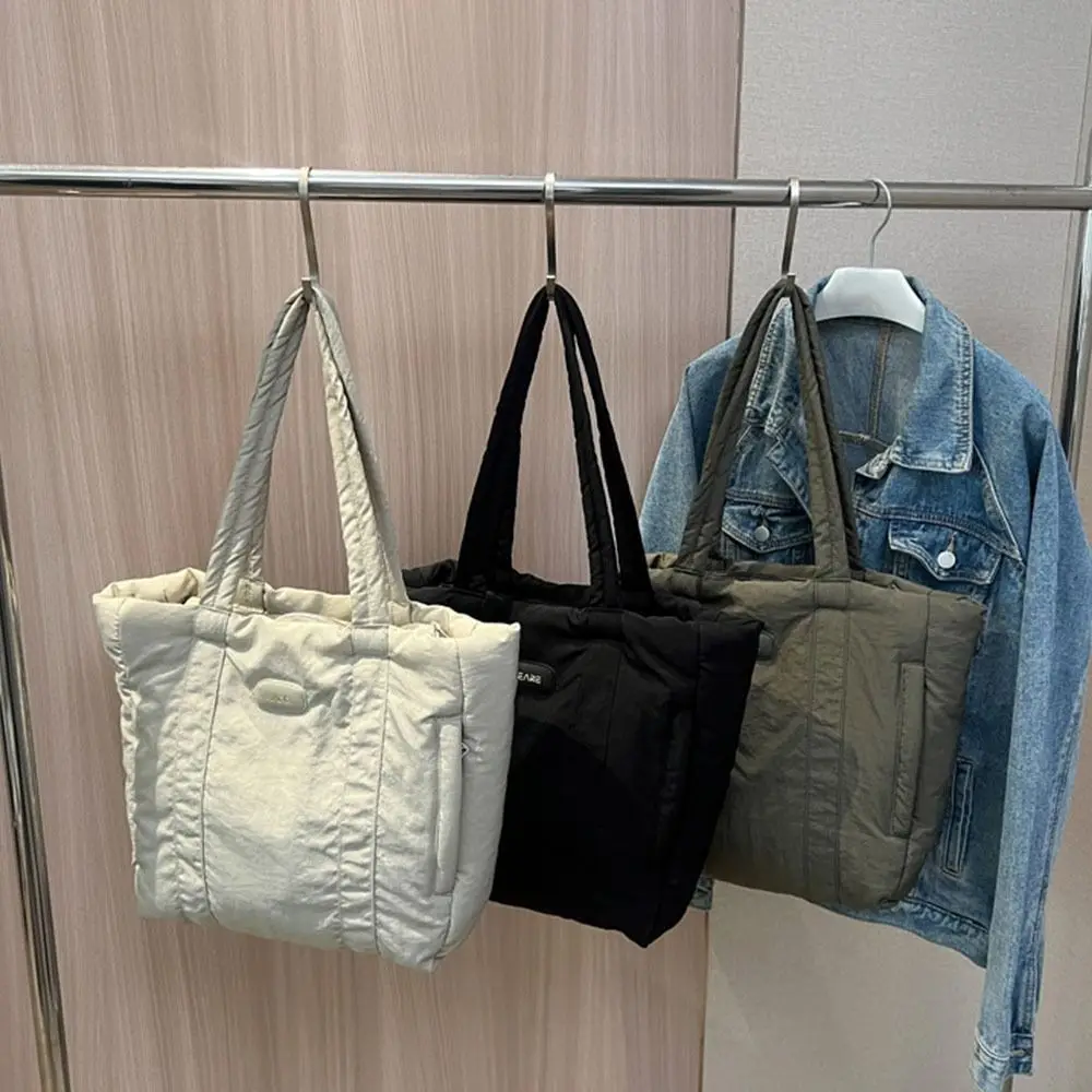 Nylon geste ppte Tasche elegant geschwollen mit Reiß verschluss Umhängetasche Handtasche große Kapazität Umhängetasche Frau