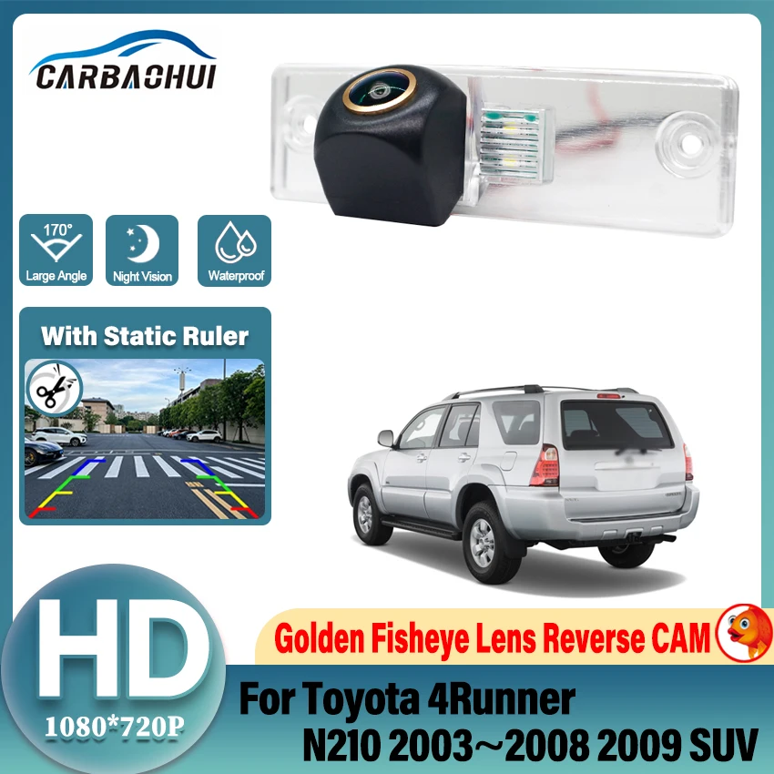 Rear Reverse Camera For Toyota 4Runner N210 2003~2009 SUV Golden Lens CCD HD Night Vision Backup Camera License Plate Camera