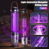 Electric Mute Mosquito Killing Lamp 4 Modes Anti-Mosquito UV Light Portable Wall-Mounted Bug Zapper for Home Outdoor Living Room